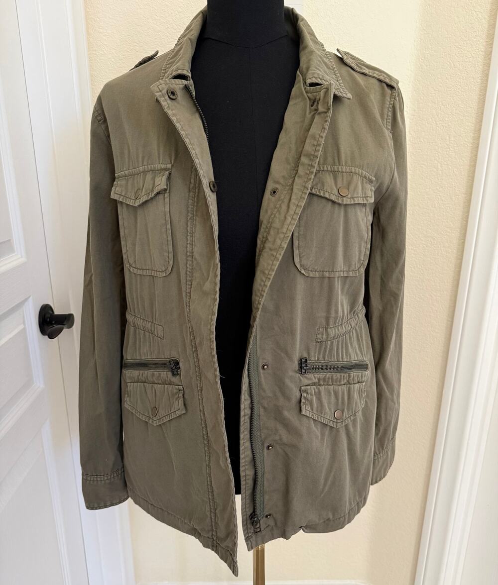 Lily Aldridge for Velvet Ruby Army Military Field Jacket Medium